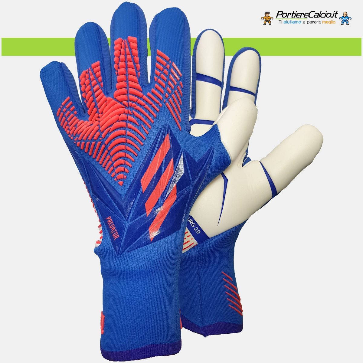 Guanti da portiere Adidas Predator Pro Sapphire Edge su